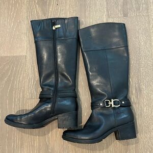 BANDOLINO BDULLA black leather boots. Size 7 1/2